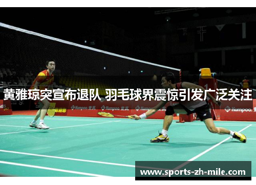 黄雅琼突宣布退队 羽毛球界震惊引发广泛关注